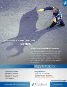 Community event flyer - First responders Appreciation Breakfast