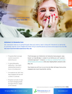 Community Collateral - Alzheimer's and Dementia Care