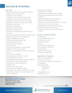 Community Collateral - Services and Amentites